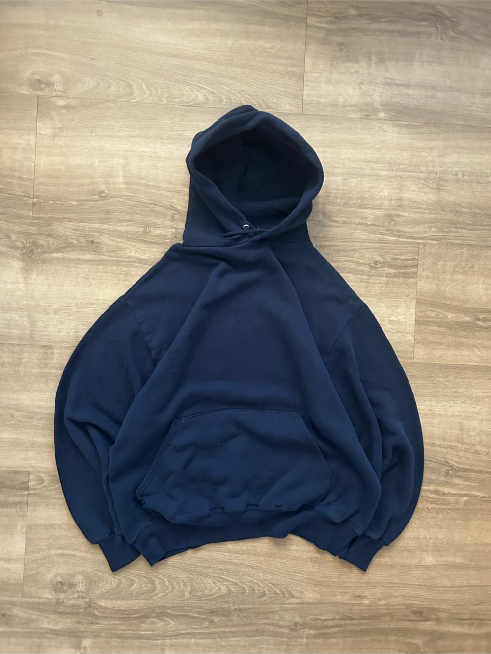 Jerzees Men's Navy and Blue Hoodie